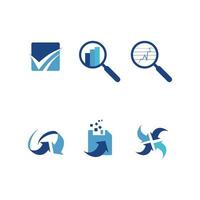 Business Technology Flat Icon Collection vector