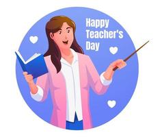 happy teacher's Day vector