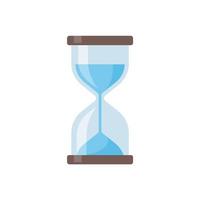 The hourglass is running out of time. end of deadline vector