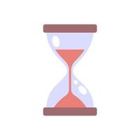 The hourglass is running out of time. end of deadline vector