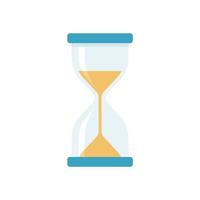 The hourglass is running out of time. end of deadline vector