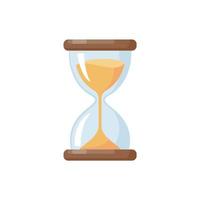 The hourglass is running out of time. end of deadline vector