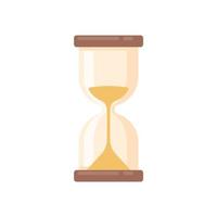 The hourglass is running out of time. end of deadline vector