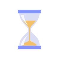 The hourglass is running out of time. end of deadline vector