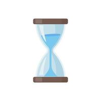 The hourglass is running out of time. end of deadline vector