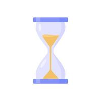 The hourglass is running out of time. end of deadline vector