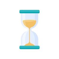 The hourglass is running out of time. end of deadline vector
