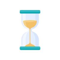 The hourglass is running out of time. end of deadline vector