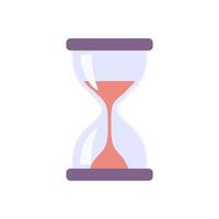 The hourglass is running out of time. end of deadline vector