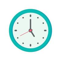 The round clock face shows the scheduled time. vector