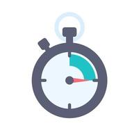 Stopwatch to set reminder time for product promotion schedule. vector