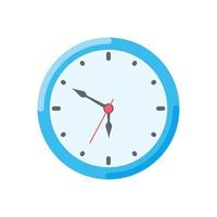 The round clock face shows the scheduled time. vector