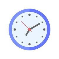 The round clock face shows the scheduled time. vector