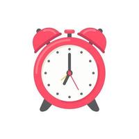 Loud alarm clock alerts wake up time and schedule. vector