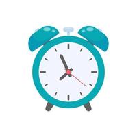 Loud alarm clock alerts wake up time and schedule. vector