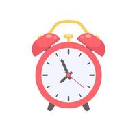 Loud alarm clock alerts wake up time and schedule. vector