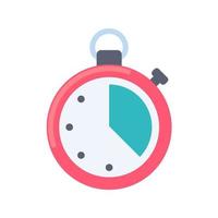 Stopwatch to set reminder time for product promotion schedule. vector