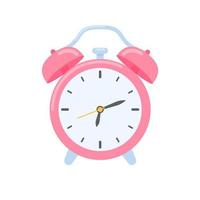 Loud alarm clock alerts wake up time and schedule. vector