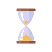 The hourglass is running out of time. end of deadline vector