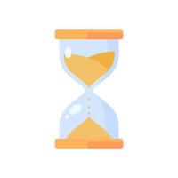 The hourglass is running out of time. end of deadline vector