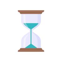 The hourglass is running out of time. end of deadline vector