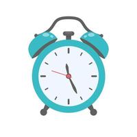 Loud alarm clock alerts wake up time and schedule. vector