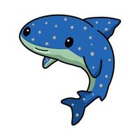 Cute whale shark cartoon swimming vector