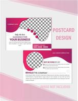 Abstract postcard design template vector