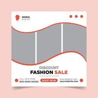 venta de moda de publicación en redes sociales o plantilla de banner post pro vector