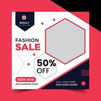 Social Media post fashion sale or banner template post pro vector