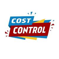 Cost control banner, icon flat design. Vector illustration on white background.