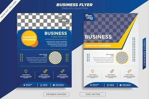 Business Flyer Blue vector