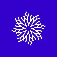 white flower made from overlapping lines creative abstract logo design vector