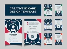 Creative Modern Id Card Design Template vector