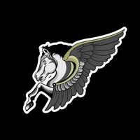 Sticker design vector pegasus for merchandise