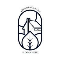 simple real estate logo design out line, very suitable for your business logo with a cheerful and simple theme vector