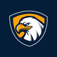 eagle mascot gaming logo illustration vector