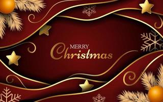 Realistic luxury golden christmas background vector