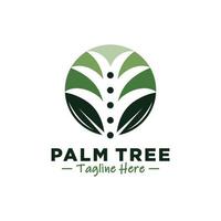 diseño de logotipo de vector de palmera