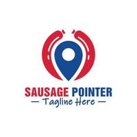 sausage pointer vector logo design