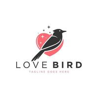 love bird vector logo design