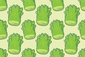 Lettuce vegetable seamless pattern vector illustration