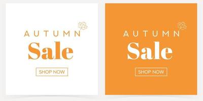 Autumn Sale. Modern simple background vector typography text quote. Suitable for poster, cover, ads, social banner, or flyer.