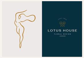 Elegant bohemian emblems line art feminine symbols for magic logo and cosmetic packaging vector