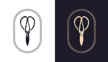 Scissors vector logo design template. Hair salon logo with scissors. Vector illustration