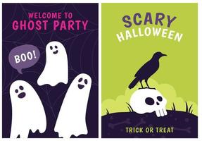 Spooky Ghosts Halloween Party Invitation vector