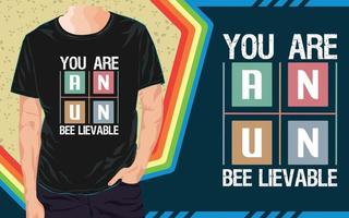 Typography motivational T Shirt design vector