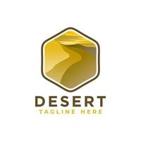 Desert logo template desert logotype isolated desert vector