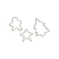 Molds for gingerbread cookies. Christmas confectioner is molds on a white background vector