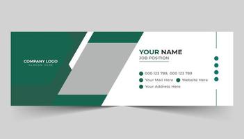 Standard And professional Email signature vector